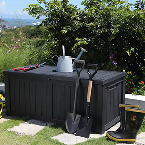 450L/119GAL Patio bloqueable seguro jardín impermeable plástico cubierta caja de almacenamiento al aire libre - Product Image 1