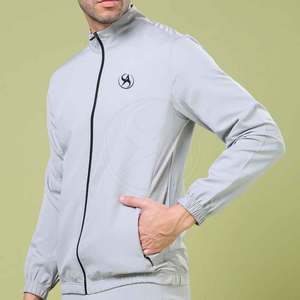 เสื้อแจ็กเก็ตแบบมีรางสำหรับผู้ชายเสื้อแจ็กเก็ตแบบสั่งทำโลโก้ได้ตามต้องการ - Product Image 3