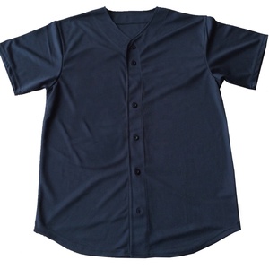 Maillots de baseball unisexes sur mesure de haute qualité, respirants, grande taille, en mesh, col en V, avec logo personnalisé - Product Image 1