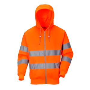 Men <b>Orange</b> <b>Hi</b> <b>Vis</b> Water Proof Safety Hoodie for Worker Reflective High Visibility Sweatshirts Custom All Safety Clothing - Product Image 6