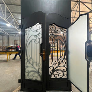 Porte d'entrée en acier élégante et artistique, design durable, portes d'entrée artisanales, imperméables, taille personnalisée, maisons de luxe, villas - Product Image 6