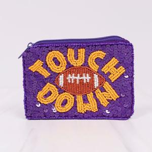 Gameday beaded <b>and</b> sequins <b>coin</b> <b>purse</b> handcrafted trendy minibag for <b>card</b> <b>and</b> small essentials - Product Image 3