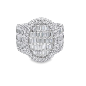 Bague de fiançailles Hip Hop en argent sterling 925 avec diamant moissanite baguette VVS de qualité supérieure, bijoux fins RRP Diamond - Product Image 6