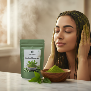 Poudre de Brahmi Verte de Qualité Cosmétique Naturelle 15g/50g Lavable Emballage Personnalisé pour la Croissance des Cheveux Vente en Gros Meilleur Prix - Product Image 2