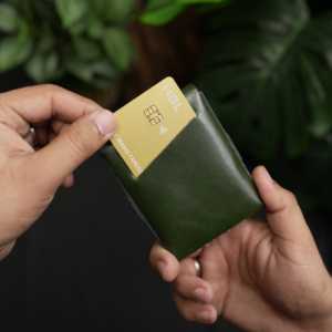 No. 101 All in one Card <b>wallet</b> Dark <b>Green</b> color - Product Image 1