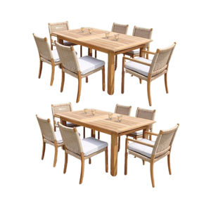 Venta caliente de madera de teca sólida juego de mesa de comedor con 4-6 sillas para muebles de comedor directo de fábrica - Product Image 2