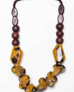 Conjunto de collar con cuentas de resina de diseño moderno y elegante estilo de moda para ocasiones de fiesta de mujer joyería de moda - Product Image 6