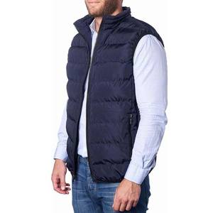 Vestes gilet couleur bleu marine pour hommes vêtements fermeture éclair High Street Polyester veste imperméable sans manches au prix de gros - Product Image 4