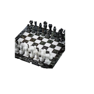 Grands échecs en métal de haute qualité, planche en bois pliable, ensemble d'échecs de luxe de haute qualité, pièces d'échecs King pour la vaisselle - Product Image 5