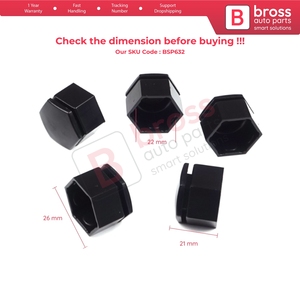 BSP632 5 Pieces Car <b>Wheel</b> Bolt Screw Cover Black <b>Plastic</b> Cap 21 mm * 22 mm for Insignia A G09 2008-2017 13283158 - Product Image 5