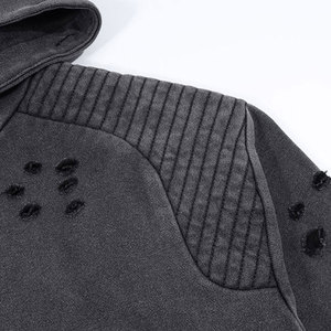 เสื้อมีฮู้ดสำหรับผู้ชายผ้าคอตตอนผสมปรับแต่งได้ - Product Image 3