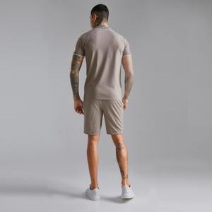 Conjuntos de camisetas polo de verano de alta calidad con logotipo personalizado, camisetas y pantalones cortos para correr sólidos informales para hombre, conjuntos de ropa de manga corta - Product Image 3