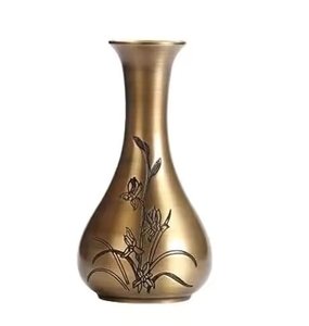 Antique Gold Finishing Brass Flower <b>Vase</b> Crinkle Design for Home and Wedding Table Decorative Accents Floral <b>Vases</b> - Product Image 2