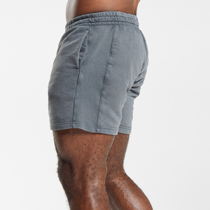 Pantalones cortos de sudor vintage lavados con ácido para hombre con estampado personalizado para entrenamiento de gimnasio patrón informal al por mayor impresión personalizada al por mayor - Product Image 3