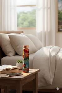 ฝาขวดน้ำทองแดงแท้คุณภาพสูง งานฝีมือ ลวดลายศิลปะ พิมพ์ลาย เป็นมิตรกับสิ่งแวดล้อม ความจุขนาดใหญ่ สำหรับนักออกแบบ - Product Image 2