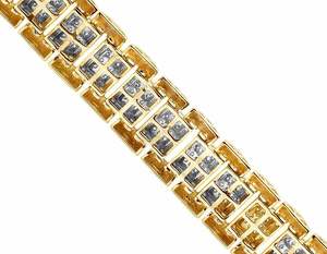 Bracelet élégant coupe ronde 10K or jaune Lab Diamond Link Design bijoux de mode de luxe unisexe - Product Image 6