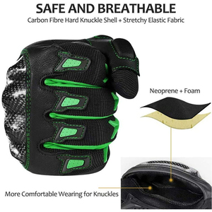 Gants de moto respirants et légers, imperméables, coupe-vent, en peau de mouton, pour la conduite - Product Image 3
