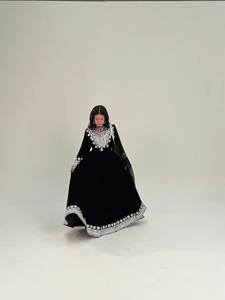 Custom Sizes Women's Long Dress with Lace Black Color Long Sleeves New Style Zipper Decoration <b>Wedding</b> Party Dress for Adults - Product Image 2