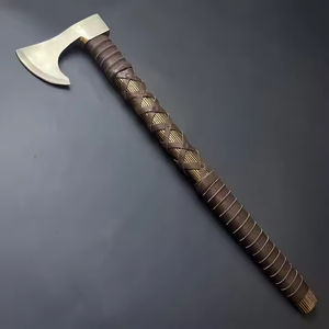 Hacha Industrial de Acero Forjado con Espiga Plana - Mango de Madera de Grado DIY, Herramienta para Caza y Camping al Aire Libre, Garantía de 3 Años, Personalizable - Product Image 4