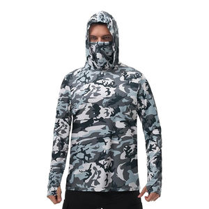 Camisa de Pesca de Manga Larga para Hombre, Camuflaje, 100% Poliéster, UPF 50, Secado Rápido, Estilo Pullover, Ropa para Exteriores - Product Image 6