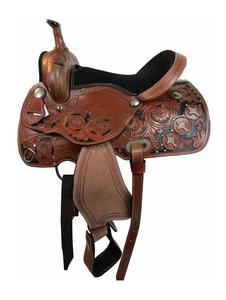 Selle Western en cuir véritable de qualité supérieure pour cheval Selle de course pour équitation Selle Western - Product Image 4