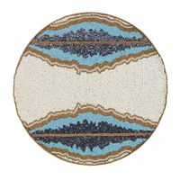 Napperon Perlé Fait Main de Luxe Écologique sur Mesure en Perles de Caoutchouc Brodé Inde GALORE 10mm d'Épaisseur