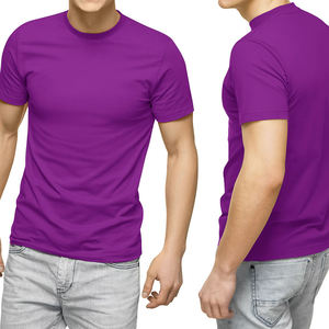 Vente en gros de t-shirts 100% coton pour hommes, de couleur unie, coupe carrée - Product Image 4