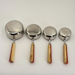 4Pcs <b>Measuring</b> <b>Cups</b> & Spoon <b>Set</b> Stainless Steel Stackable Nesting <b>Measuring</b> <b>Cups</b> Spice <b>Measuring</b> Spoon for Cooking Baking Food - Product Image 5