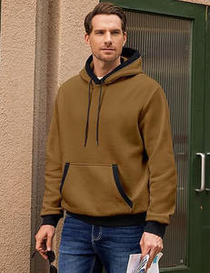 เสื้อฮู้ดดี้แบบเรียบขายส่งจำนวนมาก รับทำโลโก้ตามสั่ง เสื้อฮู้ดดี้ผ้าฟลีซสำหรับผู้ใหญ่แบบยูนิเซ็กซ์ ผลิตโดยโรงงาน - Product Image 1