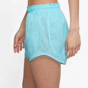 Pantalones cortos de entrenamiento informales con cordón de doble capa para mujer, pantalones cortos transpirables de secado rápido, Panel de malla lateral caliente de poliéster para Yoga y gimnasio - Product Image 5