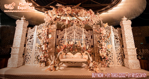 Escenario de boda de la familia real para exteriores, decoración de escenario de boda tradicional, abierta, con temática de Rajawadi - Product Image 6