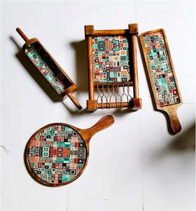 Hermoso diseño de madera de mango, juego de platos para servir aperitivos - Product Image 2