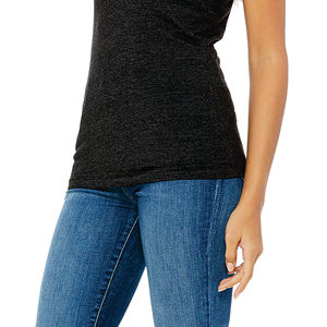T-Shirt moulant pour femmes, 100% Airlume, en coton peigné et à anneau, simple, 4.2 oz, gris foncé - Product Image 5