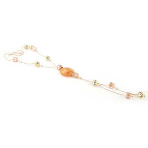Collar Largo de Cuentas para Mujer - Color Mostaza - Product Image 2