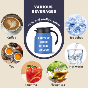 <span class=keywords><strong>Carafe</strong></span> à café et thé <span class=keywords><strong>isotherme</strong></span> de voyage en acier inoxydable 304 de haute qualité, personnalisée, pour usage festif - Product Image 4