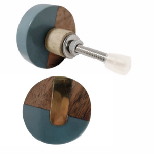 Modern Design Resin Brass Wood Drawer <b>Door</b> Knobs Hot Selling Pull Handle <b>for</b> Wardrobe Kitchen Bedroom Living Room Cabinets - Product Image 2