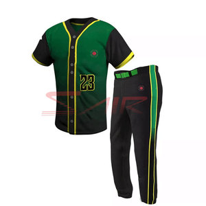 Ensemble d'uniformes de sport de baseball respirants, antibactériens et à séchage rapide de haute qualité, tailles plus, options personnalisées, vente en gros - Product Image 1