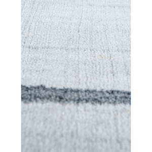 Tapis pour animaux de compagnie en tissu tissé à la main, couleur ivoire, épaisseur 10 mm, motif géométrique rayé, rectangulaire, moelleux, pour salon et couloir, modèle HPL-09 - Product Image 3