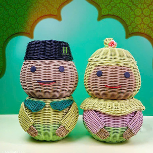 Handmade Rattan Ramadan Holiday <b>Gift</b> <b>Hamper</b> for Islamic Decoration Best Seller Storage <b>Basket</b> for Ramadan Decorations 2026 - Product Image 5