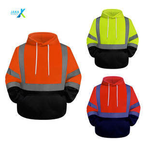 Sudadera de Seguridad Reflectante Clase 3 para Hombre y Mujer, Chaqueta de Trabajo de Alta Visibilidad para Exteriores, Resistente a la Suciedad, Transpirable, de Poliéster - Product Image 1
