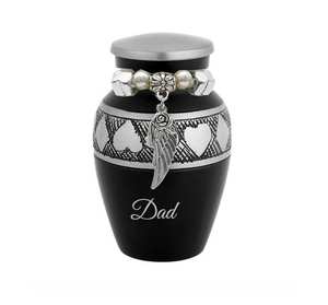 Suit of Cards Black Mini <b>Keepsake</b> Urn Love Charms Option Aluminium urns for human <b>ashes</b> adult male female large <b>ashes</b> - Product Image 4