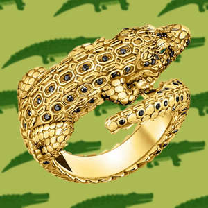 Bague Crocodile Doré Argenté, Cadeau Idéal - Product Image 6
