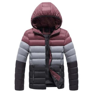 Manteau d'hiver à bulles d'air pour hommes Veste à capuche avec logo camouflage sur le devant Imperméable et coupe-vent Marque personnalisée Vente en gros - Product Image 5