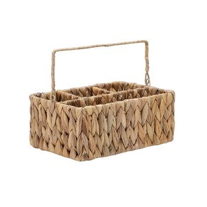 Porte-ustensiles en jacinthe d'eau à prix avantageux, organisateur de couverts, porte-couverts, vaisselle, rangement multifonctionnel imperméable - Product Image 4