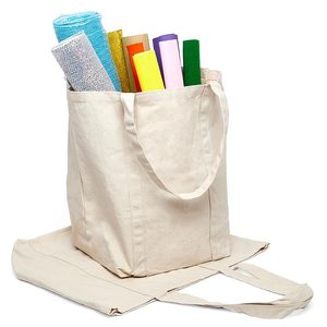 Sac de plage en toile denim avec broderie de lettres, grande capacité, fermeture ouverte, fermeture éclair, réutilisable, coton et polyester, pour l'été - Product Image 1