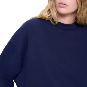 Sudadera de punto de peso medio-alto de 220 GSM, mezcla de poliéster/acrílico, con cremallera de un cuarto, cuello vuelto, gruesa, cálida y de gran tamaño. - Product Image 3