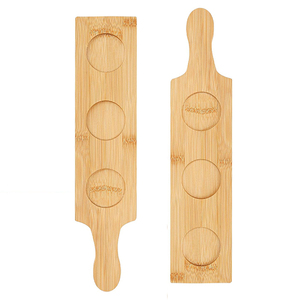 Nhà Máy Giá chuyến bay Bảng tre giữ rượu vang phục vụ hiển thị giá mái chèo cho Whisky bia uống lọ thủy tinh - Product Image 2