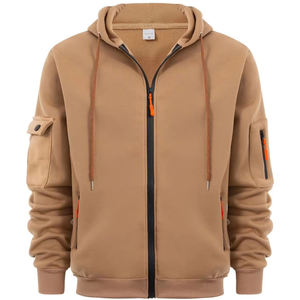 Sweat-shirts à capuche en polaire pour hommes, vente chaude OEM, couleur et logo personnalisés, anti-boulochage, haute qualité - Product Image 2