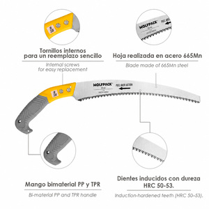 Sierra de podar curva con mango de TPR JD 330 mm. - Product Image 3