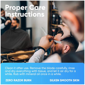 Kit de rasoir professionnel Sliver à bord droit-Comprend 100 lames simples-Rasoir de barbier en acier inoxydable-Lame jetable - Product Image 4